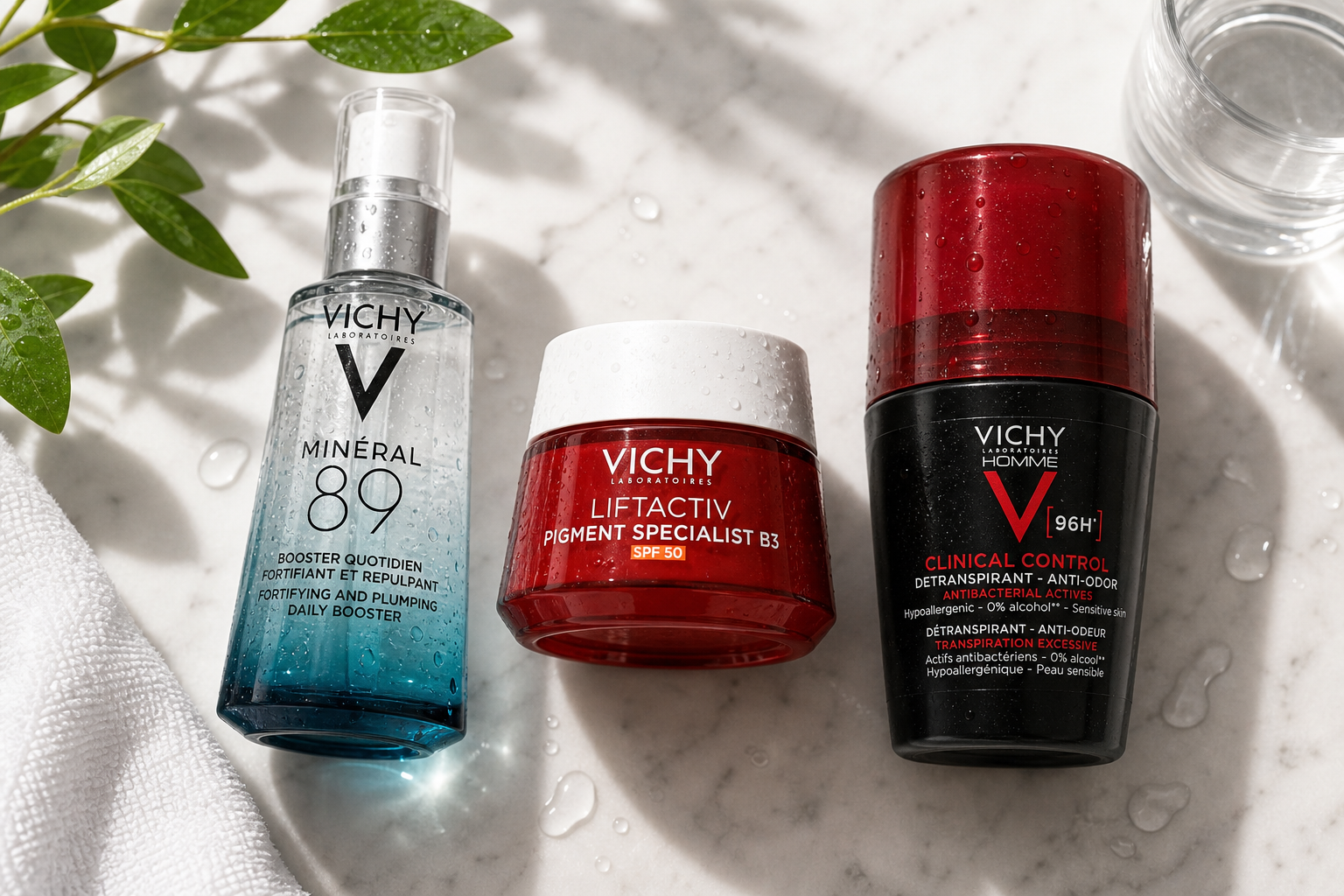 Cosmetice Vichy: prezentare a gamelor de la Minéral 89 la antiperspirante