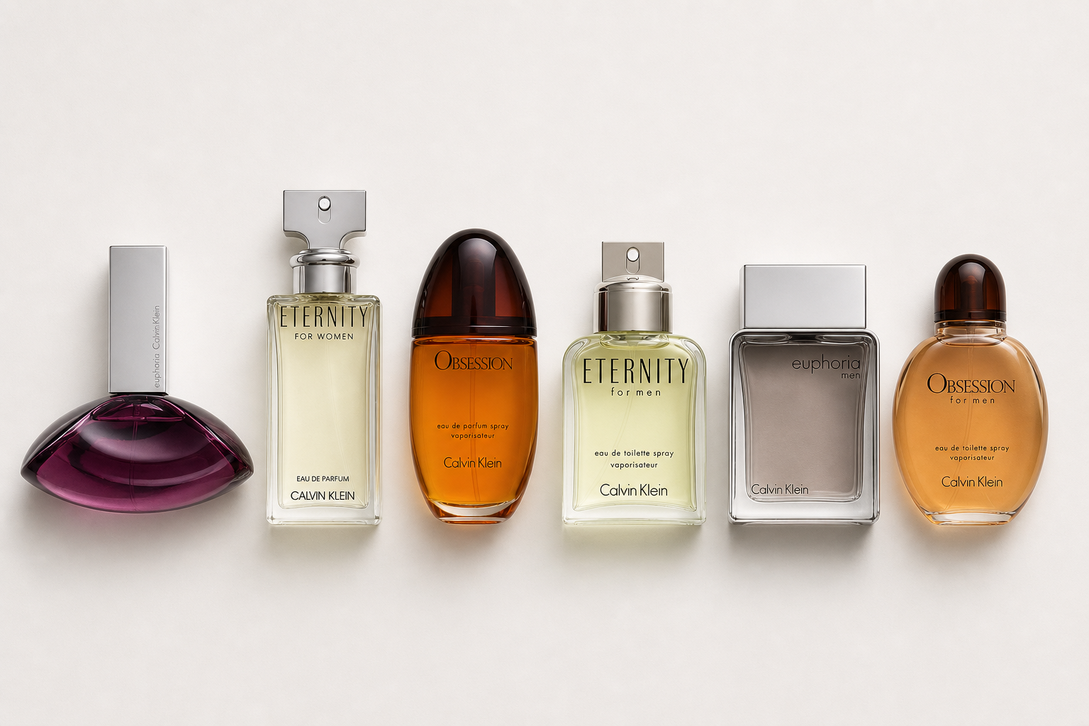 Șase parfumuri Calvin Klein cel mai bine vândute – trei pentru femei și trei pentru bărbați