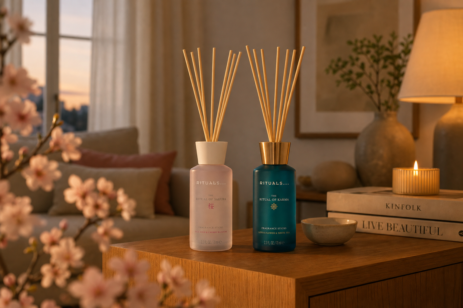 Bețișoare parfumate Rituals: sakura și alte arome sezoniere pentru casă