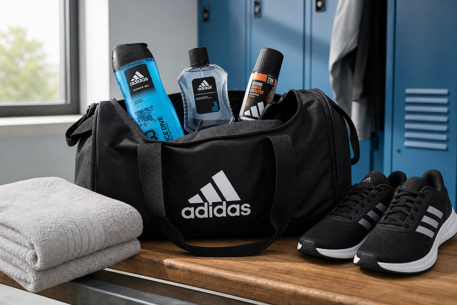 Adidas pentru geanta de sport: de la gel de duș la apă de toaletă