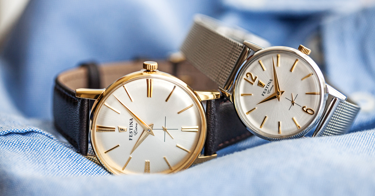 Hodinky Festina - zlaté a stříbrné